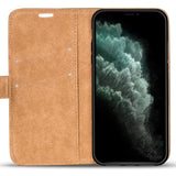 Elegante Klapphülle in Lederoptik für iPhone 11 Pro in Mocca