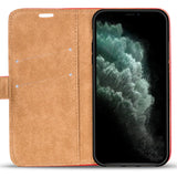 Elegante Klapphülle in Lederoptik für iPhone 11 Pro Max in Rot