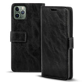 Elegante Klapphülle in Lederoptik für iPhone 11 Pro in Schwarz