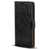 Elegante Klapphülle in Lederoptik für iPhone 11 Pro Max in Schwarz