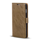 Elegante Klapphülle in Lederoptik für iPhone Xs Max in Mocca