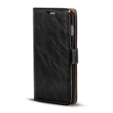 Elegante Klapphülle in Lederoptik für iPhone Xs Max in Schwarz