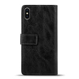 Elegante Klapphülle in Lederoptik für iPhone Xs Max in Schwarz