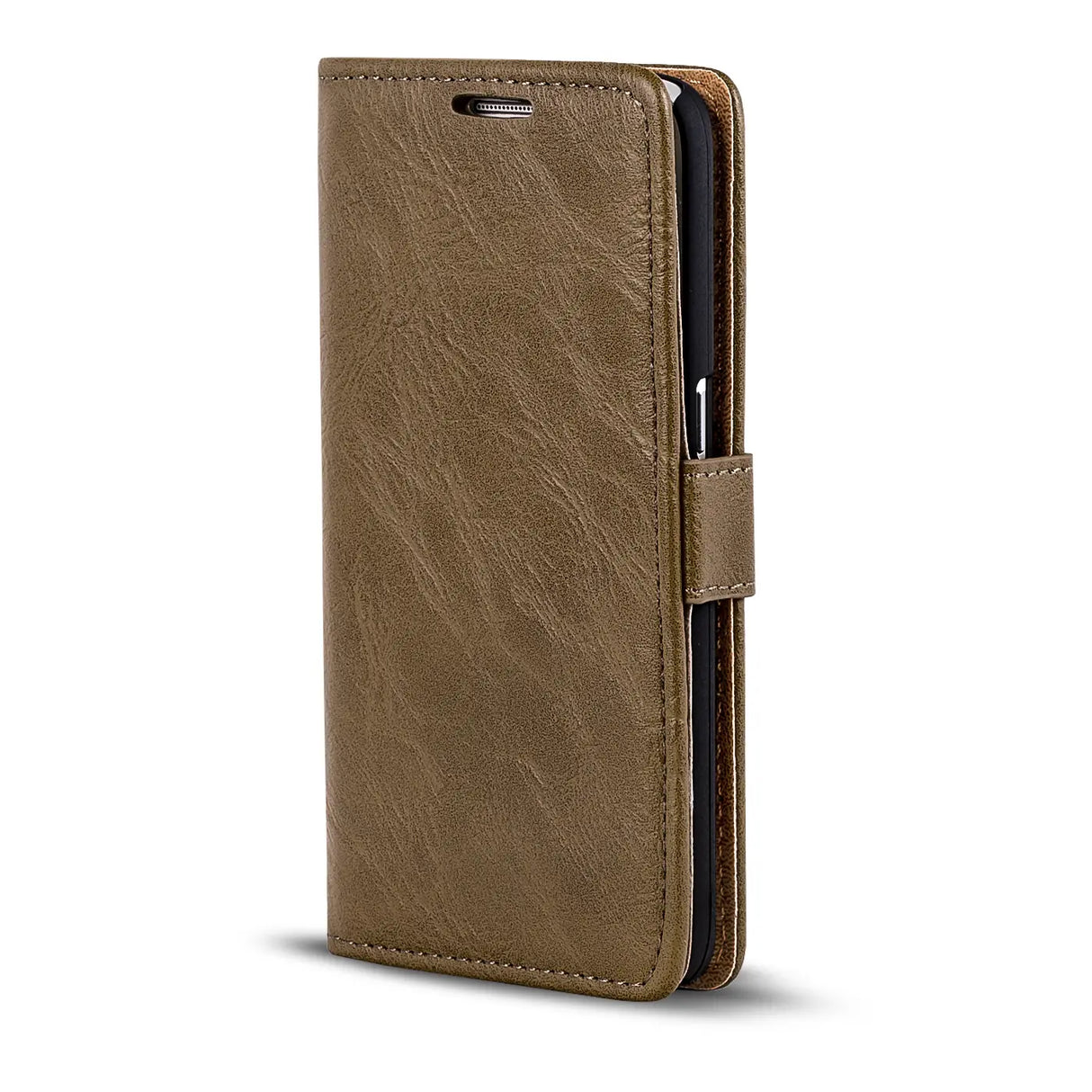 Elegante Klapphülle in Lederoptik für Samsung Galaxy A3 2016 in Mocca