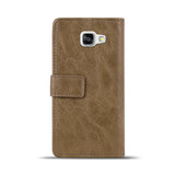 Elegante Klapphülle in Lederoptik für Samsung Galaxy A3 2016 in Mocca