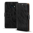 Elegante Klapphülle in Lederoptik für Samsung Galaxy A3 2017 in Schwarz