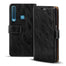 Elegante Klapphülle in Lederoptik für Samsung Galaxy A9 2018 in Schwarz