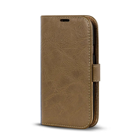Elegante Klapphülle in Lederoptik für Samsung Galaxy S3 Mini in Mocca