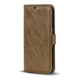 Elegante Klapphülle in Lederoptik für Samsung Galaxy S6 Edge in Mocca