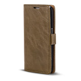 Elegante Klapphülle in Lederoptik für Samsung Galaxy S6 in Mocca