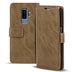 Elegante Klapphülle in Lederoptik für Samsung Galaxy S9 in Mocca