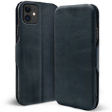 Robuste Klapphülle für iPhone 11 mit Magnetverschluss in Blau