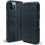 Robuste Klapphülle für iPhone 12 Pro Max mit Magnetverschluss in Blau