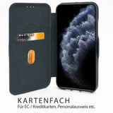 Robuste Klapphülle für iPhone 13 Pro Max mit Magnetverschluss in Blau