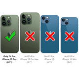 Robuste Klapphülle für iPhone 13 Pro mit Magnetverschluss in Schwarz