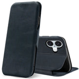 Robuste Klapphülle für iPhone 16 mit Magnetverschluss in Blau