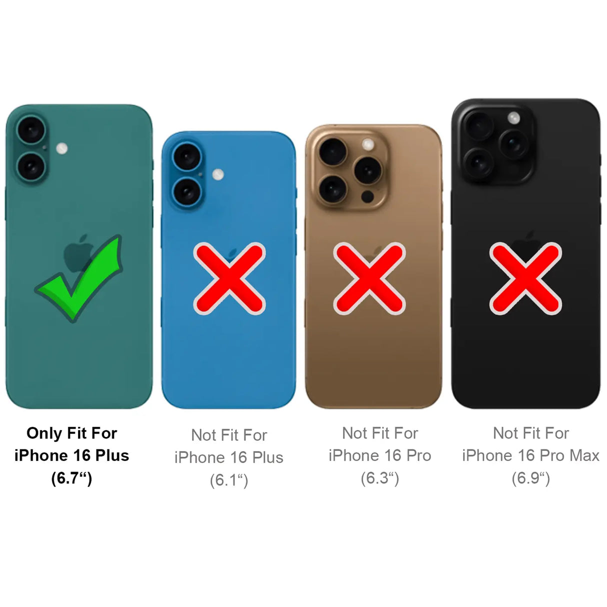 Robuste Klapphülle für iPhone 16 Plus mit Magnetverschluss in Rot