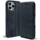 Robuste Klapphülle für iPhone 16 Pro Max mit Magnetverschluss in Blau