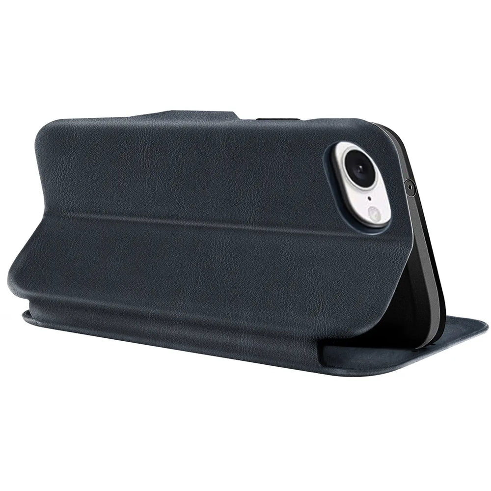 Robuste Klapphülle für Apple iPhone 16e mit Magnetverschluss in Blau