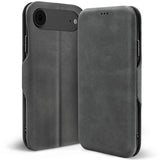 Robuste Klapphülle für Apple iPhone 17 Air mit Magnetverschluss in Grau