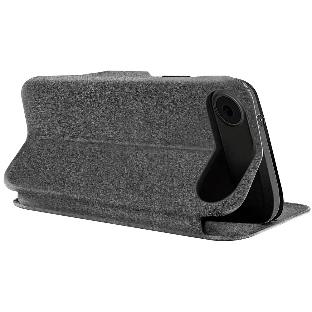 Robuste Klapphülle für Apple iPhone 17 Air mit Magnetverschluss in Grau