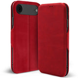 Robuste Klapphülle für Apple iPhone 17 Air mit Magnetverschluss in Rot
