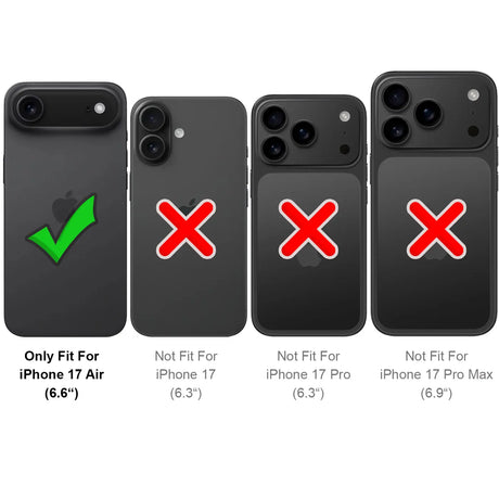 Robuste Klapphülle für Apple iPhone 17 Air mit Magnetverschluss in Rot