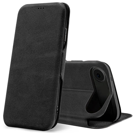 Robuste Klapphülle für Apple iPhone 17 Air mit Magnetverschluss in Schwarz