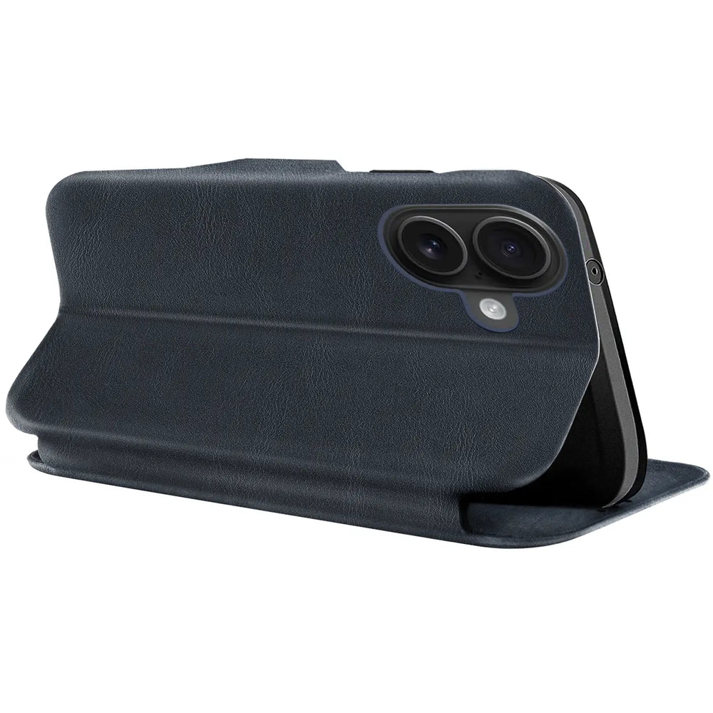 Robuste Klapphülle für Apple iPhone 17 mit Magnetverschluss in Blau