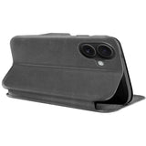 Robuste Klapphülle für Apple iPhone 17 mit Magnetverschluss in Grau