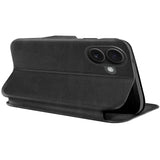 Robuste Klapphülle für Apple iPhone 17 mit Magnetverschluss in Schwarz