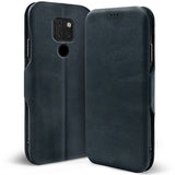 Robuste Klapphülle für Huawei Mate 20 mit Magnetverschluss in Blau