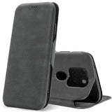 Robuste Klapphülle für Huawei Mate 20 mit Magnetverschluss in Grau