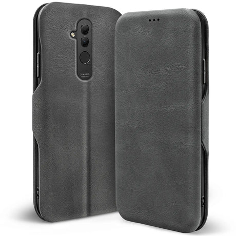Robuste Klapphülle für Huawei Mate 20 Lite mit Magnetverschluss in Grau