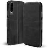 Robuste Klapphülle für Huawei P30 mit Magnetverschluss in Schwarz