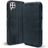 Robuste Klapphülle für Huawei P40 Lite mit Magnetverschluss in Blau