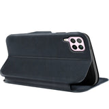 Robuste Klapphülle für Huawei P40 Lite mit Magnetverschluss in Blau