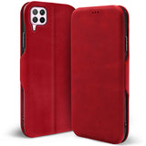 Robuste Klapphülle für Huawei P40 Lite mit Magnetverschluss in Rot