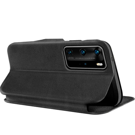 Robuste Klapphülle für Huawei P40 Pro mit Magnetverschluss in Schwarz
