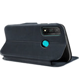 Robuste Klapphülle für Huawei P Smart 2020 mit Magnetverschluss in Blau