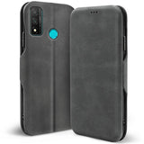 Robuste Klapphülle für Huawei P Smart 2020 mit Magnetverschluss in Grau