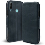 Robuste Klapphülle für Huawei P Smart Plus 2019 mit Magnetverschluss in Blau