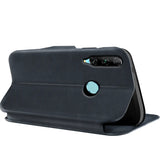 Robuste Klapphülle für Huawei P Smart Plus 2019 mit Magnetverschluss in Blau