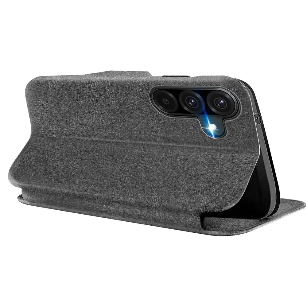 Robuste Klapphülle für Samsung Galaxy A17 5G mit Magnetverschluss in Grau