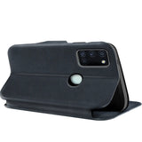 Robuste Klapphülle für Samsung Galaxy A21s mit Magnetverschluss in Blau