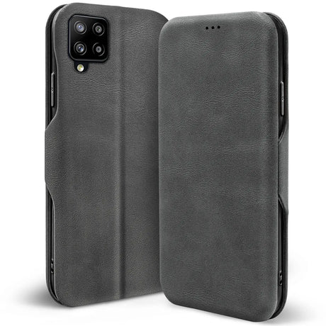 Robuste Klapphülle für Samsung Galaxy A22 4G / M32 / M22 mit Magnetverschluss in Grau