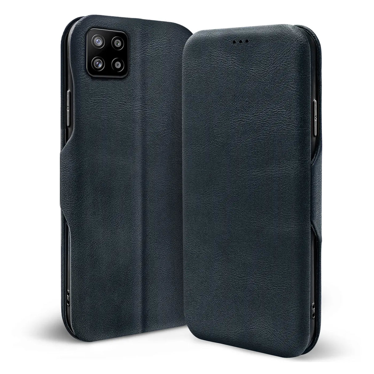 Robuste Klapphülle für Samsung Galaxy A22 5G mit Magnetverschluss in Blau