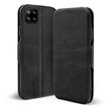 Robuste Klapphülle für Samsung Galaxy A22 5G mit Magnetverschluss in Schwarz