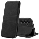 Robuste Klapphülle für Samsung Galaxy A27 5G mit Magnetverschluss in Schwarz