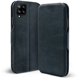 Robuste Klapphülle für Samsung Galaxy A42 5G mit Magnetverschluss in Blau